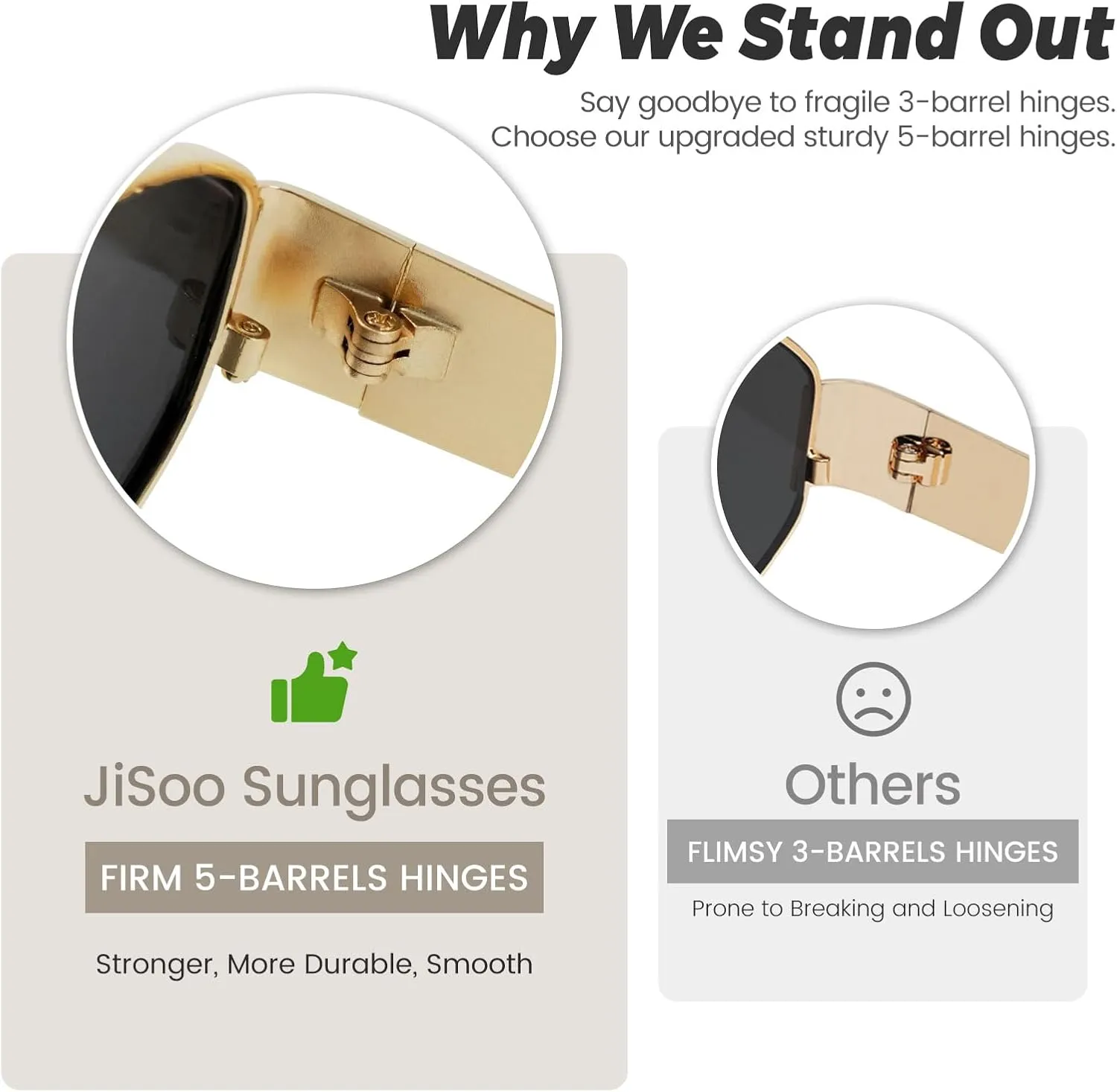 JiSoo Gold Retro Oval Sunglasses for Women - Polarized Sunglasses Women Vintage Trendy Sun Glasses 2025