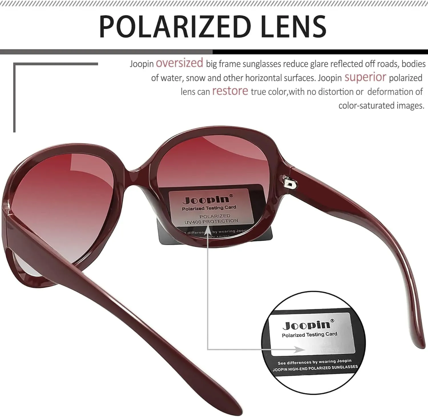 Joopin Oversized Sunglasses Womens Trendy Polarized Large Driving Sun Glasses Ladies UV Protective Big Sunnies Shades