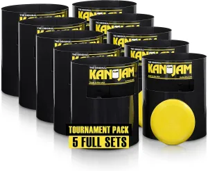 Kan Jam Original Disc Toss Game, Set of 5, up to 20 People - Outdoor Games for Backyard, Beach or Tailgate - American-Made Disc Golf Set & Outdoor Frisbee Slam Adult Party Games