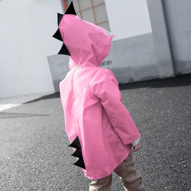 Kids Raincoat Dinosaur Boys Girls Waterproof Rainwear