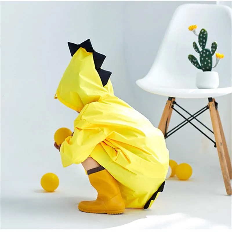 Kids Raincoat Dinosaur Boys Girls Waterproof Rainwear