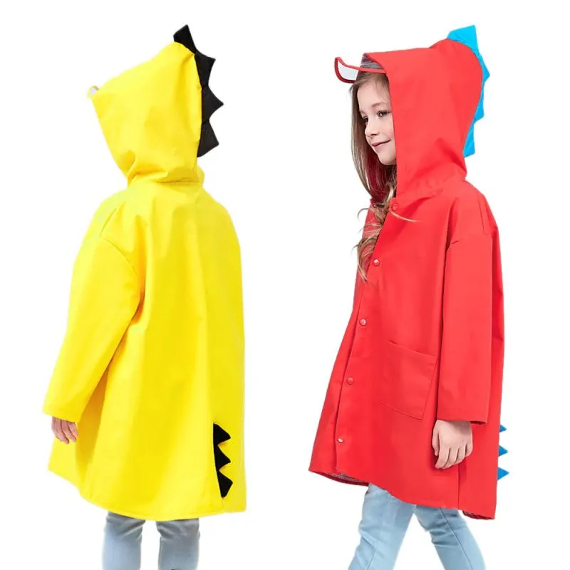 Kids Raincoat Dinosaur Boys Girls Waterproof Rainwear