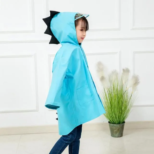 Kids Raincoat Dinosaur Boys Girls Waterproof Rainwear