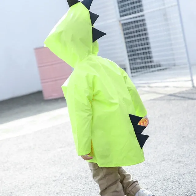 Kids Raincoat Dinosaur Boys Girls Waterproof Rainwear
