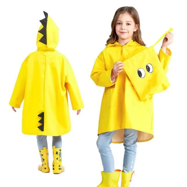 Kids Raincoat Dinosaur Boys Girls Waterproof Rainwear
