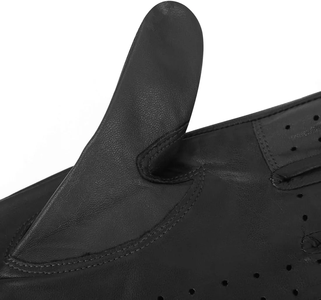 Leather Driving Gloves For Mens Goatskin Unlined Touchscreen Texting Leather Gloves USM01
