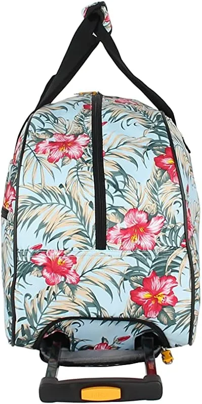 Lucas Designer Carry On Luggage Collection - Lightweight Pattern 22 Inch Duffel Bag- Weekender Overnight Business Travel Suitcase with 2- Rolling Wheels (OCEAN, 22in)