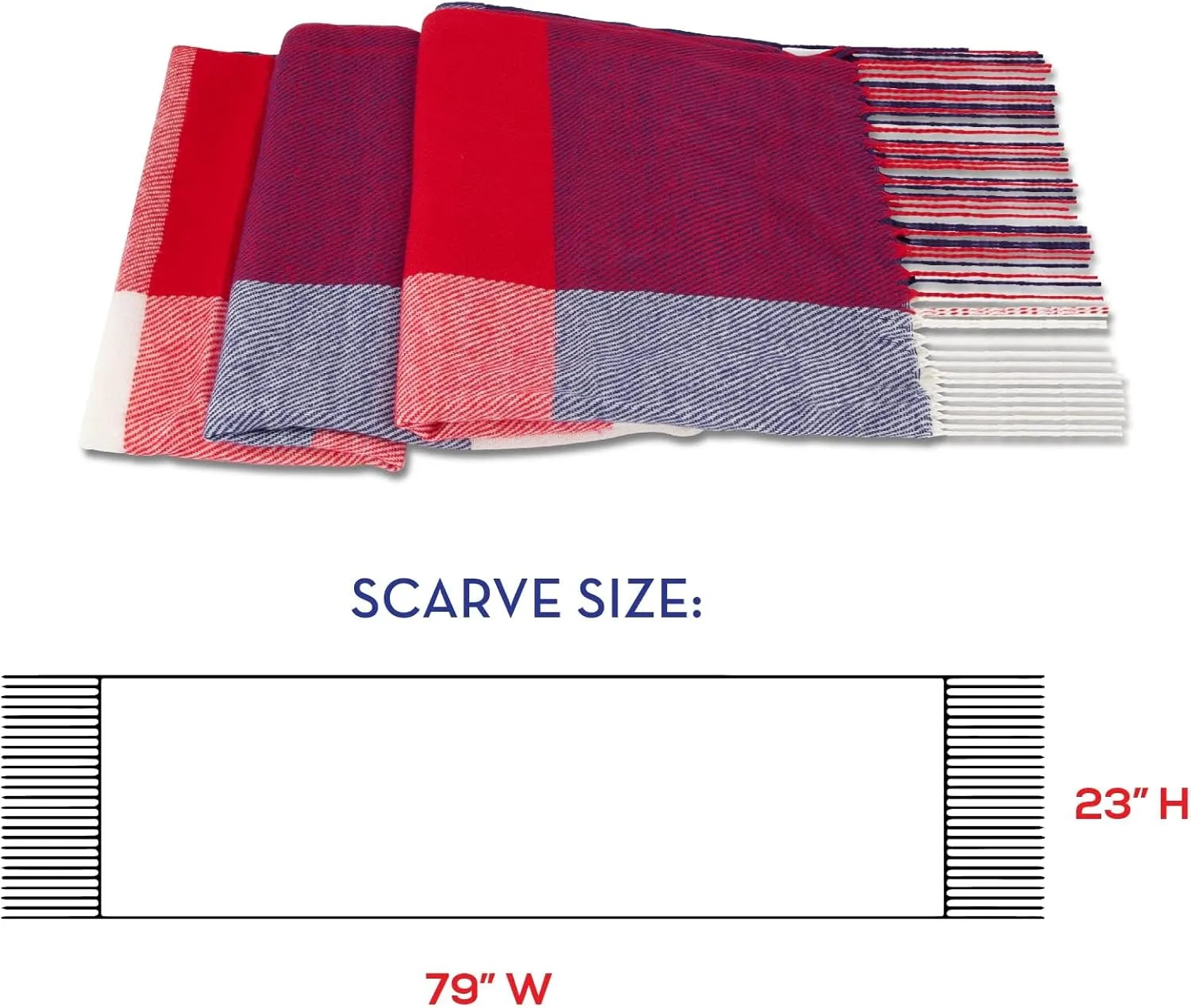 Market & Layne Cashmere Feel Winter Scarf - Warm Long Oversized Ladies Scarf for Cold Weather