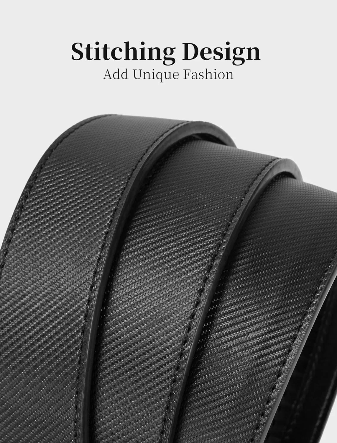 Mens Belt,Ratchet Belts for Men Leather 1 3/8'' Adjustable for Dress Jeans,Comfort Trim to Fit