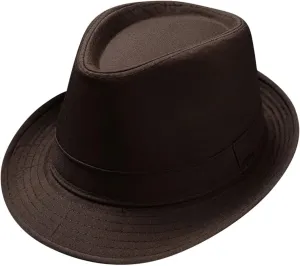 Mens Unisex Classic 20s Plaid Structured Fedora Hat Vintage 1920 Cuban Hat Jazz Cap Short Brim Bowler Hat for