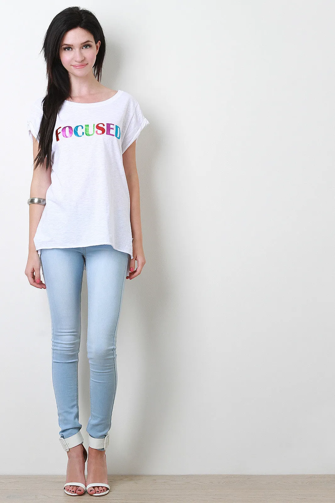 Metallic Focused Top