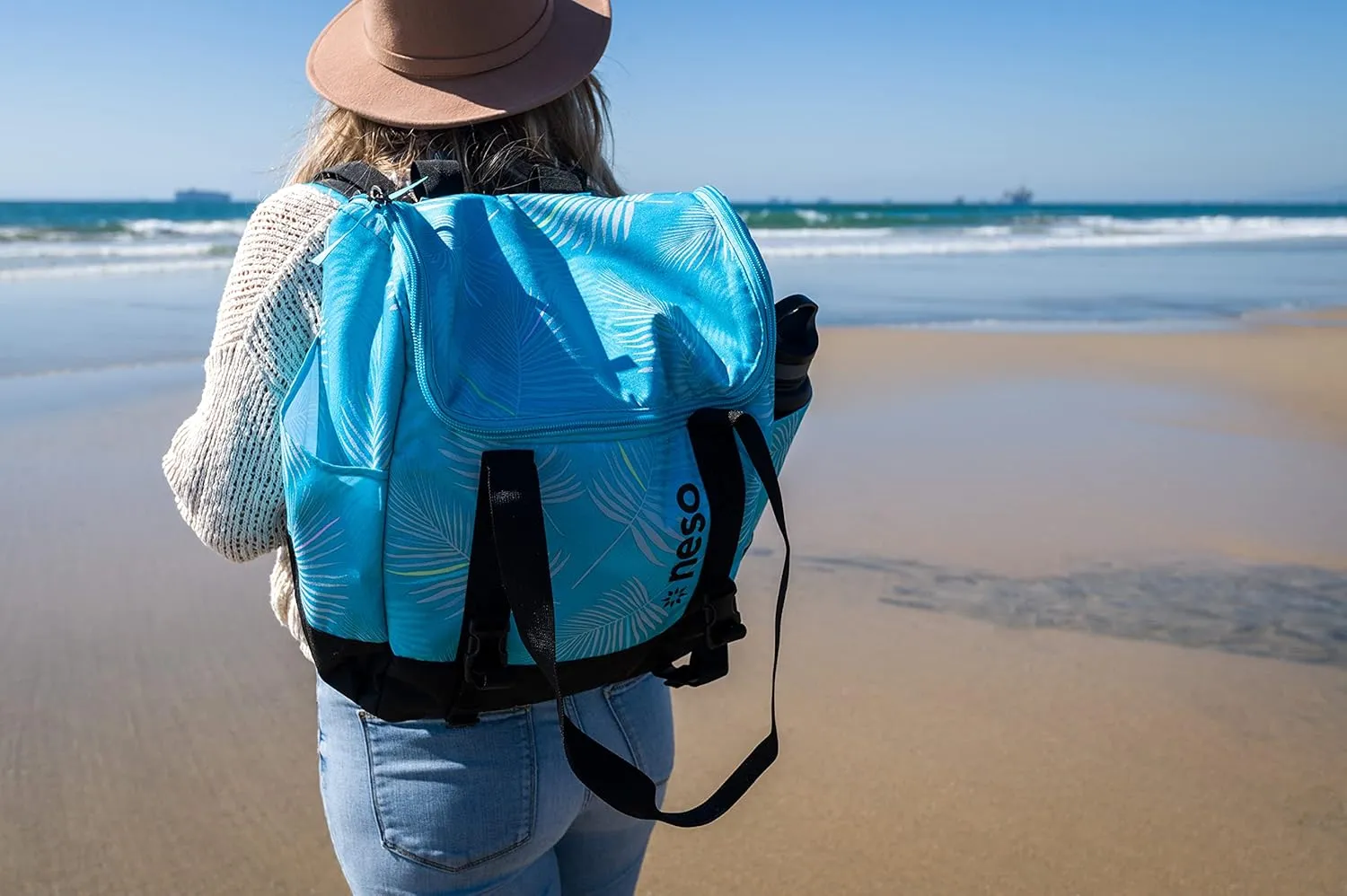 Neso Beach Tote, Use as a Carry-On, Beach Bag or Backpack