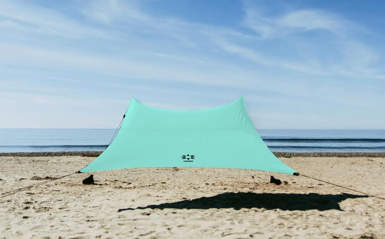 Neso Gigante - Portable Beach Tent - Ideal to Enjoy with Family and Friends - UPF 50 , Water-Resistant, and Lightweight - Seafoam, 11' x 11'