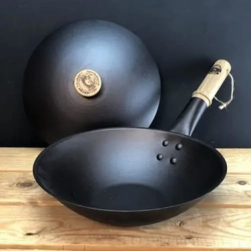 Netherton Spun Iron Small Wok with Lid