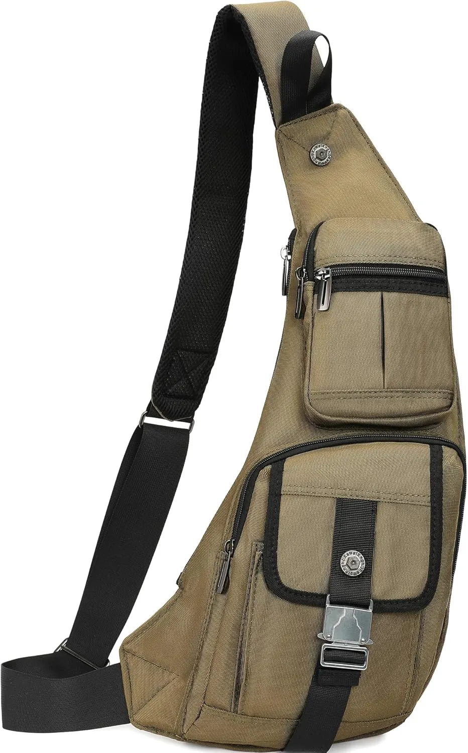 NICGID Sling Bag Chest Shoulder Backpack Crossbody Bags Casual Daypack for Men Women (Army green-013)