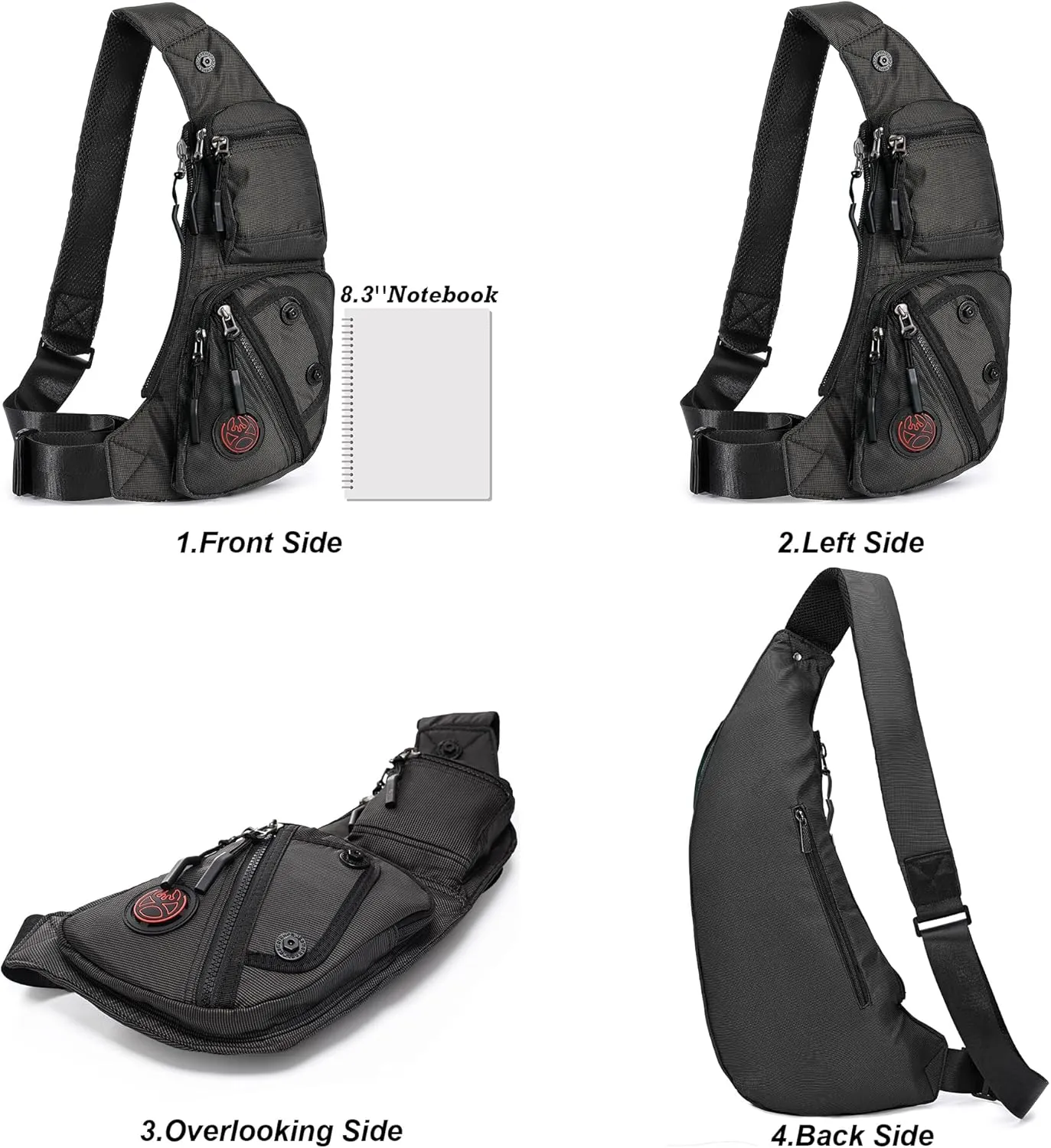NICGID Sling Bag Chest Shoulder Backpack Crossbody Bags Casual Daypack for Men Women