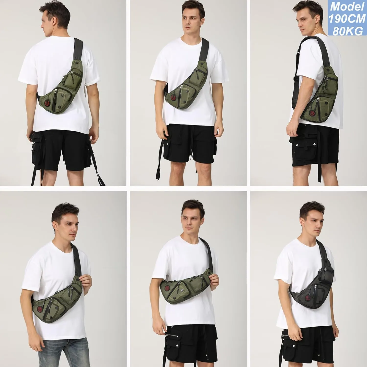 NICGID Sling Bag Chest Shoulder Backpack Crossbody Bags Casual Daypack for Men Women