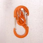 Nite Ize Plastic S-Biner #0 Orange 2pk