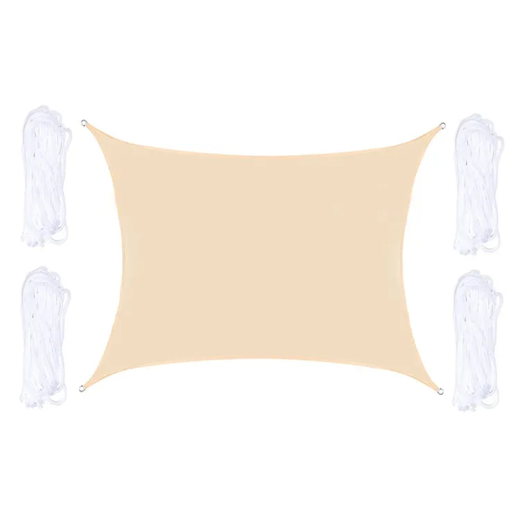 Outdoor Garden Sunshade Sail Waterproof Anti-UV Canopy, Size: 2.5m x 3m(Beige)