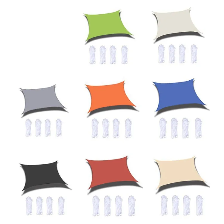 Outdoor Garden Sunshade Sail Waterproof Anti-UV Canopy, Size: 2m x 5m(Yellow)
