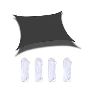 Outdoor Garden Sunshade Sail Waterproof Anti-UV Canopy, Size: 3m x 4m(Black)