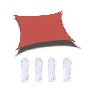 Outdoor Garden Swimming Pool Sun Awning Sunshade Sail Rain Waterproof Canopy, Size: 2m x 1.8m(Red)