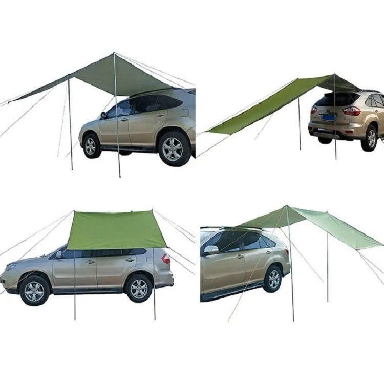 Outdoor Picnic Camping Tent On The Side Of The Car Vehicle Rain-proof Sunshade Canopy 300x200cm(Khaki)