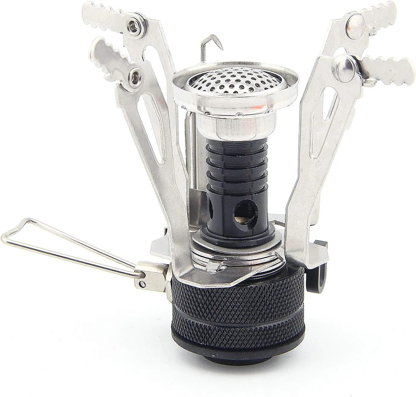 Outdoor Stoves Camping Stove Backpacking Stove with Piezo Lgnition Ultra Light mini Picnic Stove for Outdoor Camping Hiking Cooking (Black)