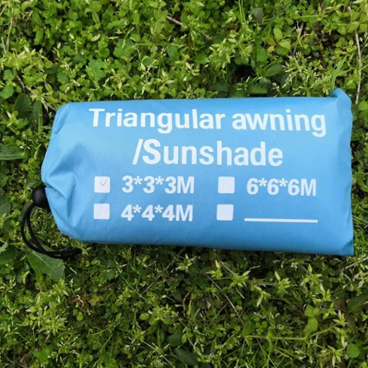 Outdoor Sunshade Triangle Sky Screen Simple Sun Protection Canopy, Size:6X6X6M(Random Color)