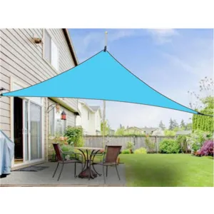 Outdoor Sunshade Triangle Sky Screen Simple Sun Protection Canopy, Size:6X6X6M(Random Color)