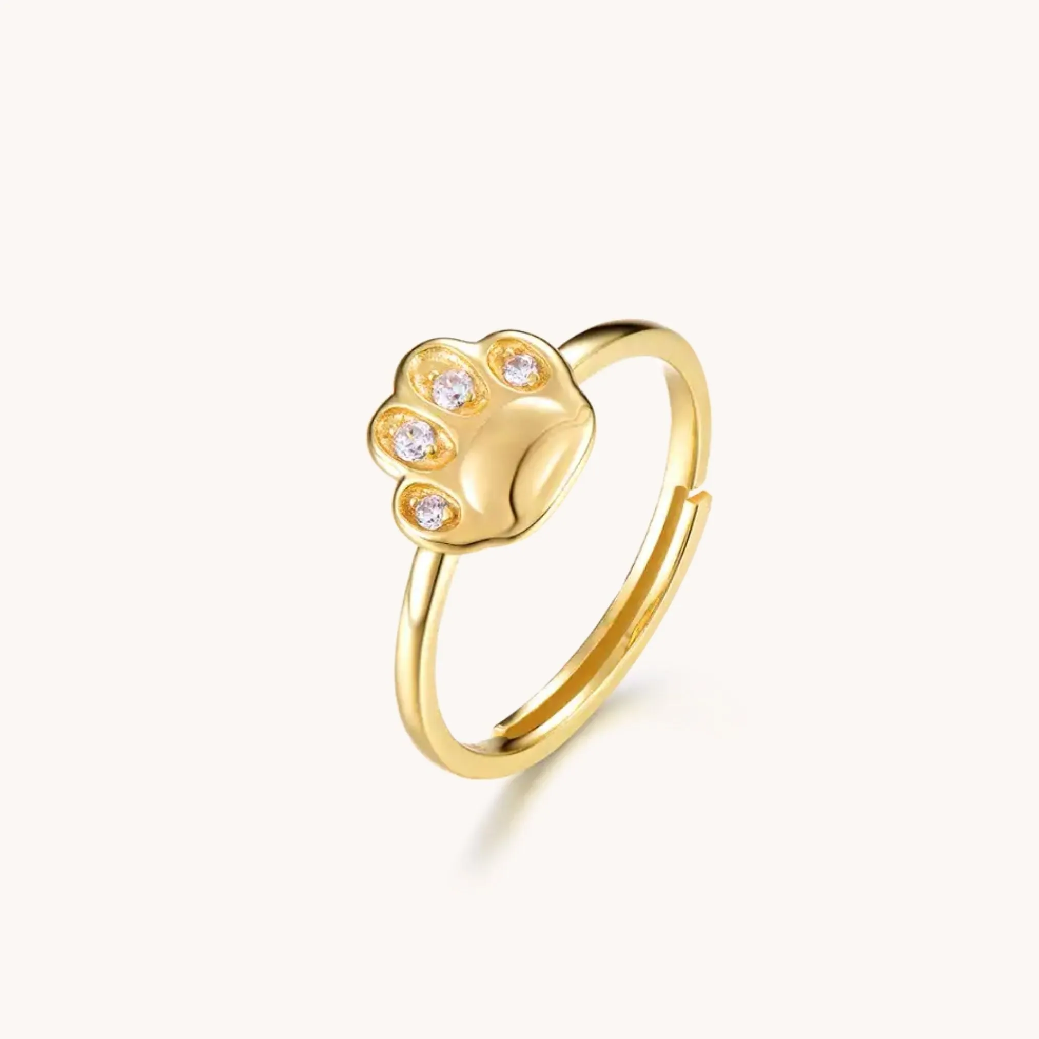 Paw Gold Adjustable Ring W.