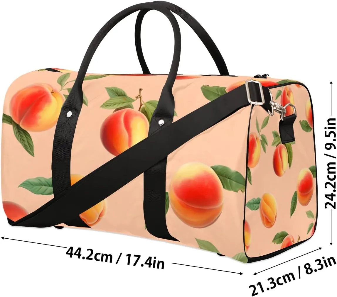 Peach Foldable Lightweight Duffle Bag for Travel - Waterproof Carry On Bags for Airplanes, Travel Duffel Bags for Gym, Weekend