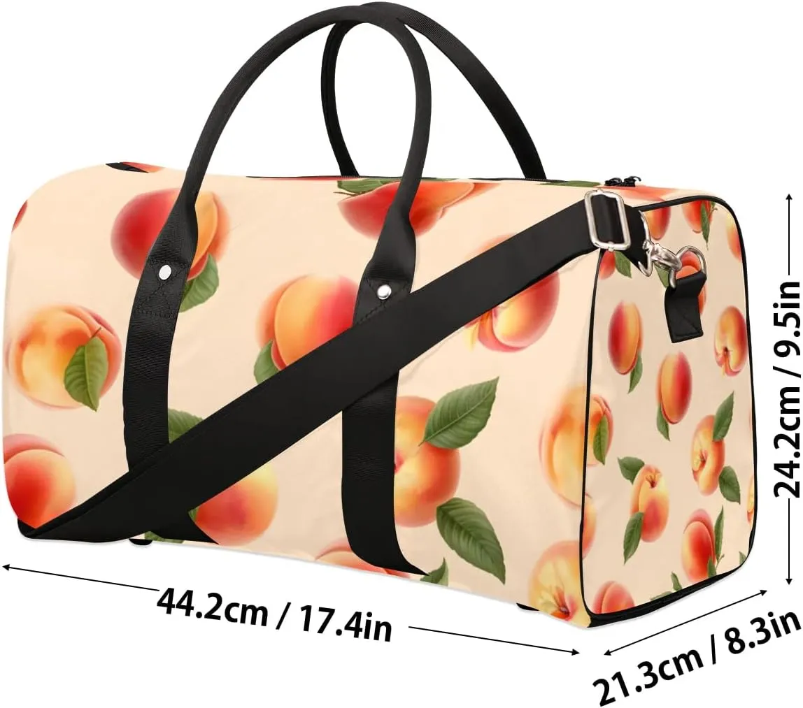 Peaches Foldable Lightweight Duffle Bag for Travel - Waterproof Carry On Bags for Airplanes, Travel Duffel Bags for Gym, Weekend