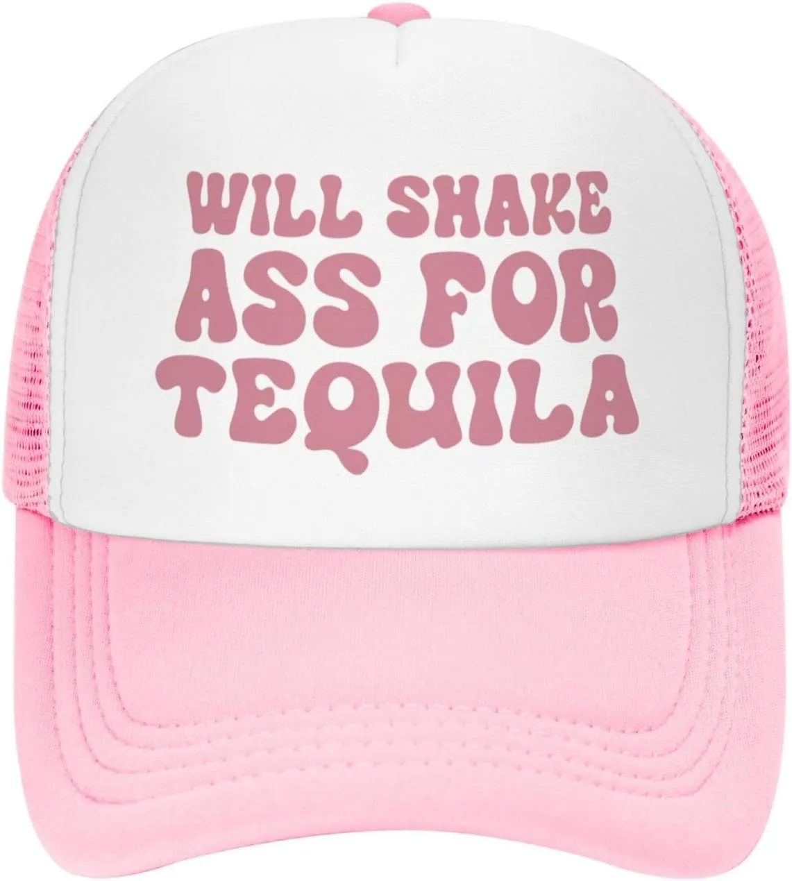 Put It On My Husband's Tab Drinking Trucker Hat - Funny Pink Trucker Hat for Women and Men