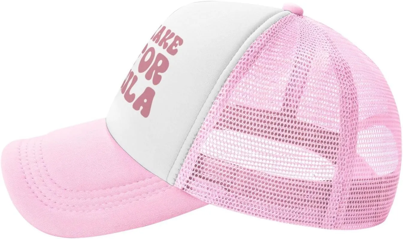 Put It On My Husband's Tab Drinking Trucker Hat - Funny Pink Trucker Hat for Women and Men