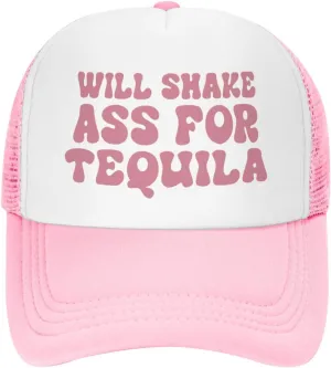 Put It On My Husband's Tab Drinking Trucker Hat - Funny Pink Trucker Hat for Women and Men