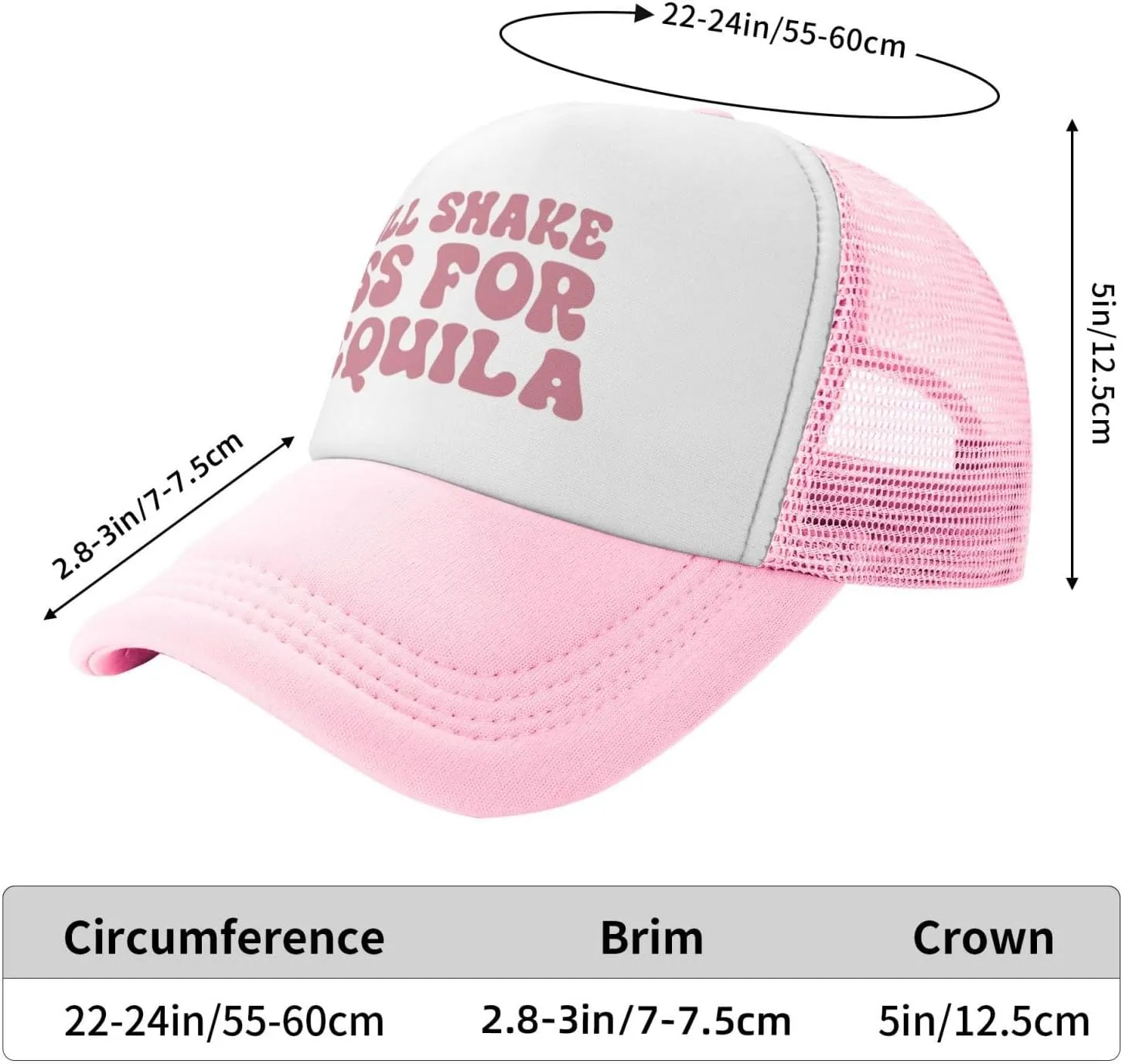 Put It On My Husband's Tab Drinking Trucker Hat - Funny Pink Trucker Hat for Women and Men