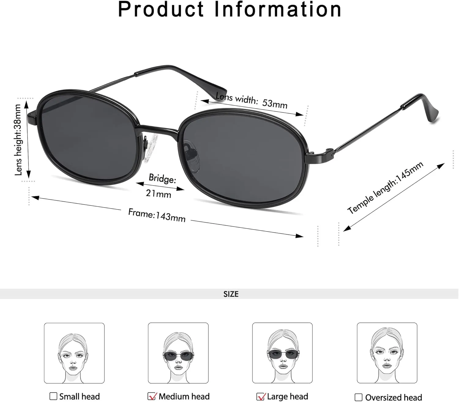Retro Oval Sunglasses for Women Men Trendy Round Y2k Sunnies AP3681