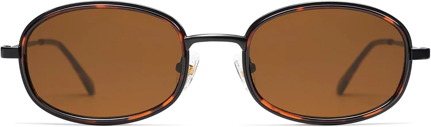 Retro Oval Sunglasses for Women Men Trendy Round Y2k Sunnies AP3681