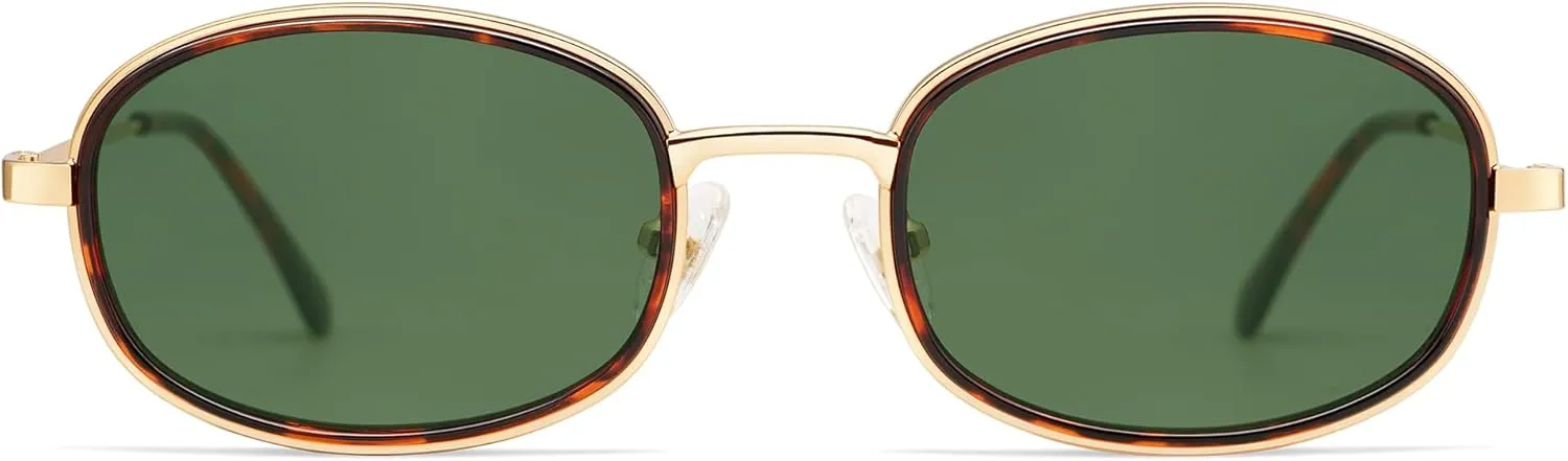 Retro Oval Sunglasses for Women Men Trendy Round Y2k Sunnies AP3681