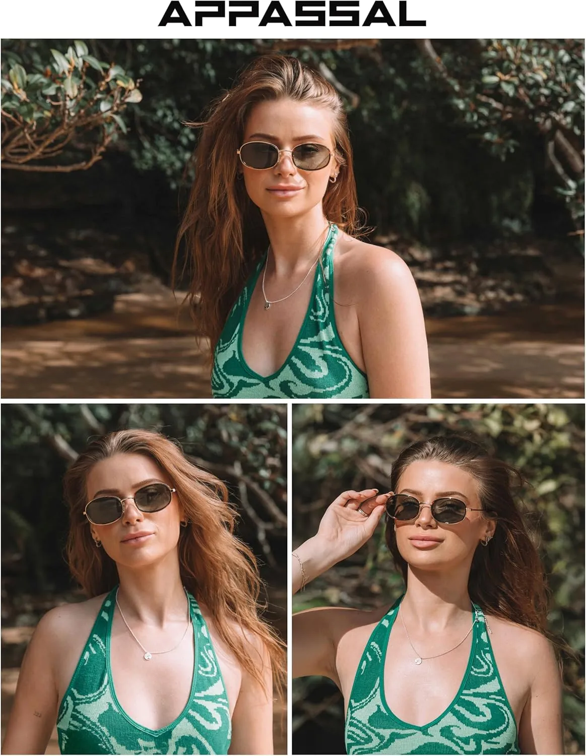 Retro Oval Sunglasses for Women Men Trendy Round Y2k Sunnies AP3681