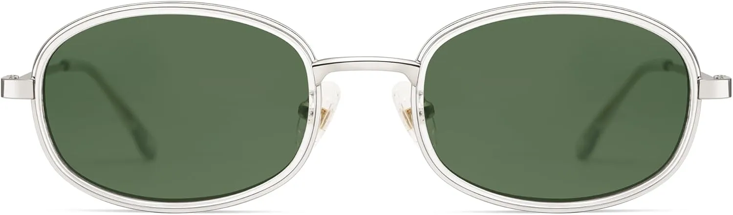 Retro Oval Sunglasses for Women Men Trendy Round Y2k Sunnies AP3681