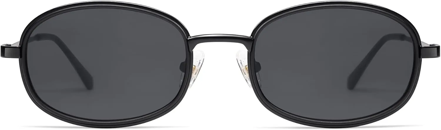 Retro Oval Sunglasses for Women Men Trendy Round Y2k Sunnies AP3681