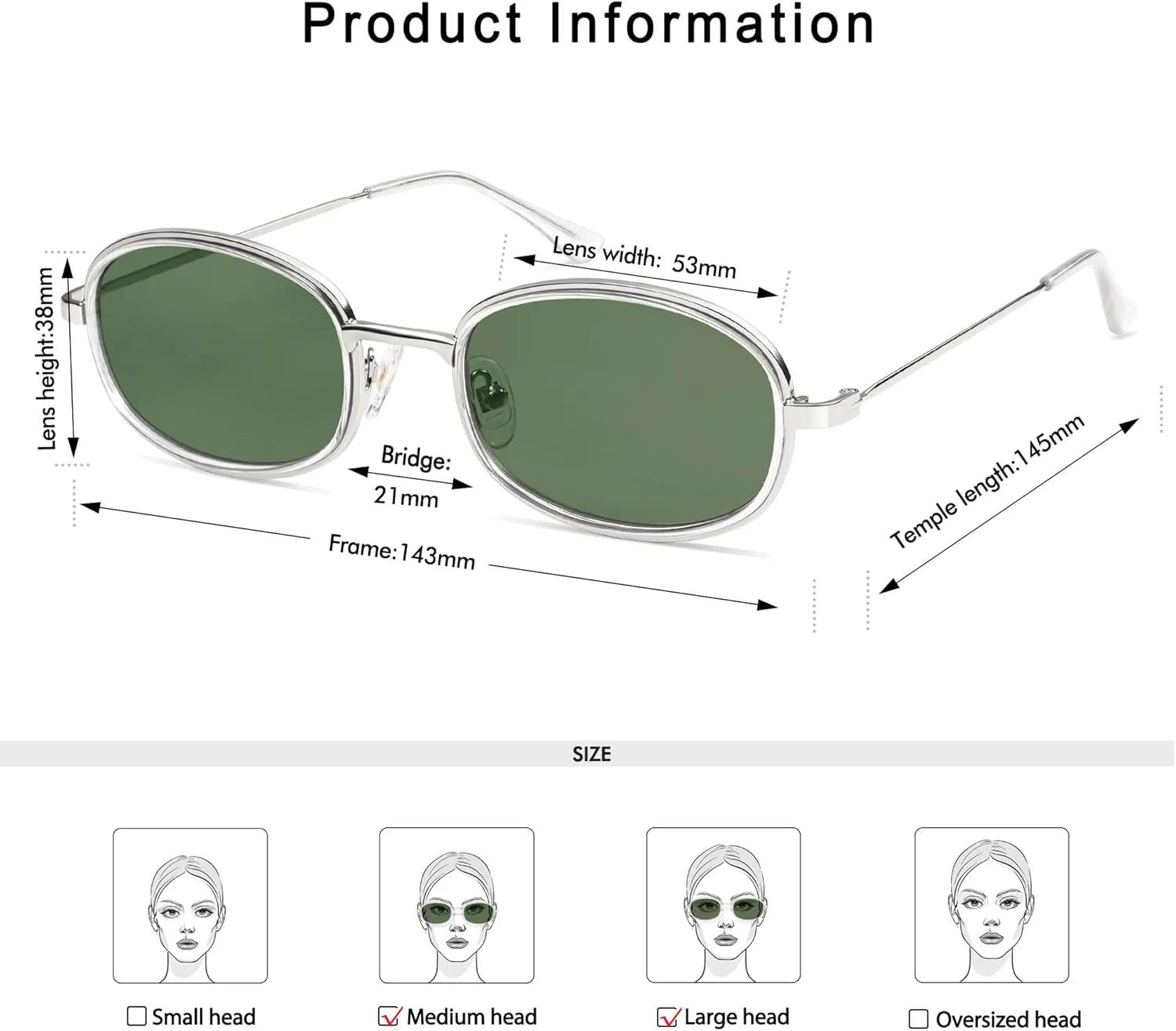 Retro Oval Sunglasses for Women Men Trendy Round Y2k Sunnies AP3681