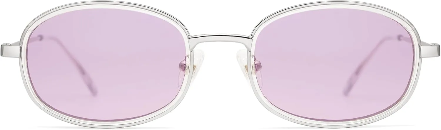 Retro Oval Sunglasses for Women Men Trendy Round Y2k Sunnies AP3681