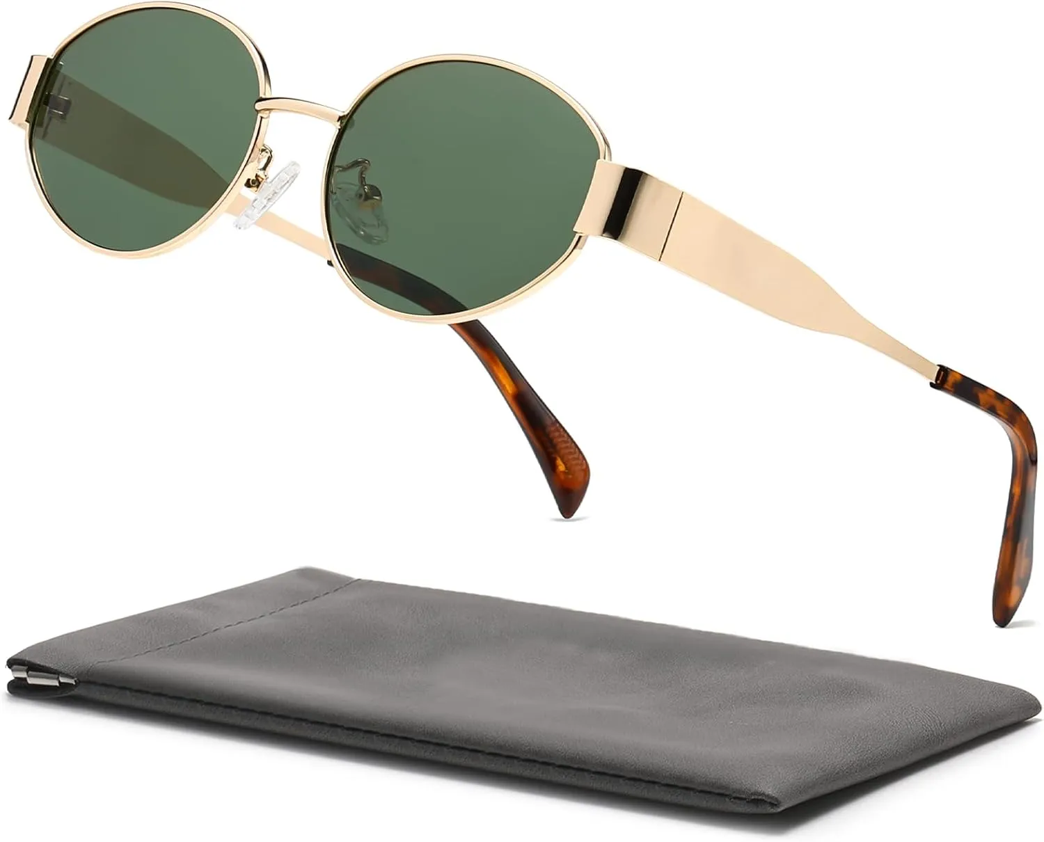 Retro Oval Sunglasses for Women Men Trendy Sun Glasses Classic Shades UV400 Protection