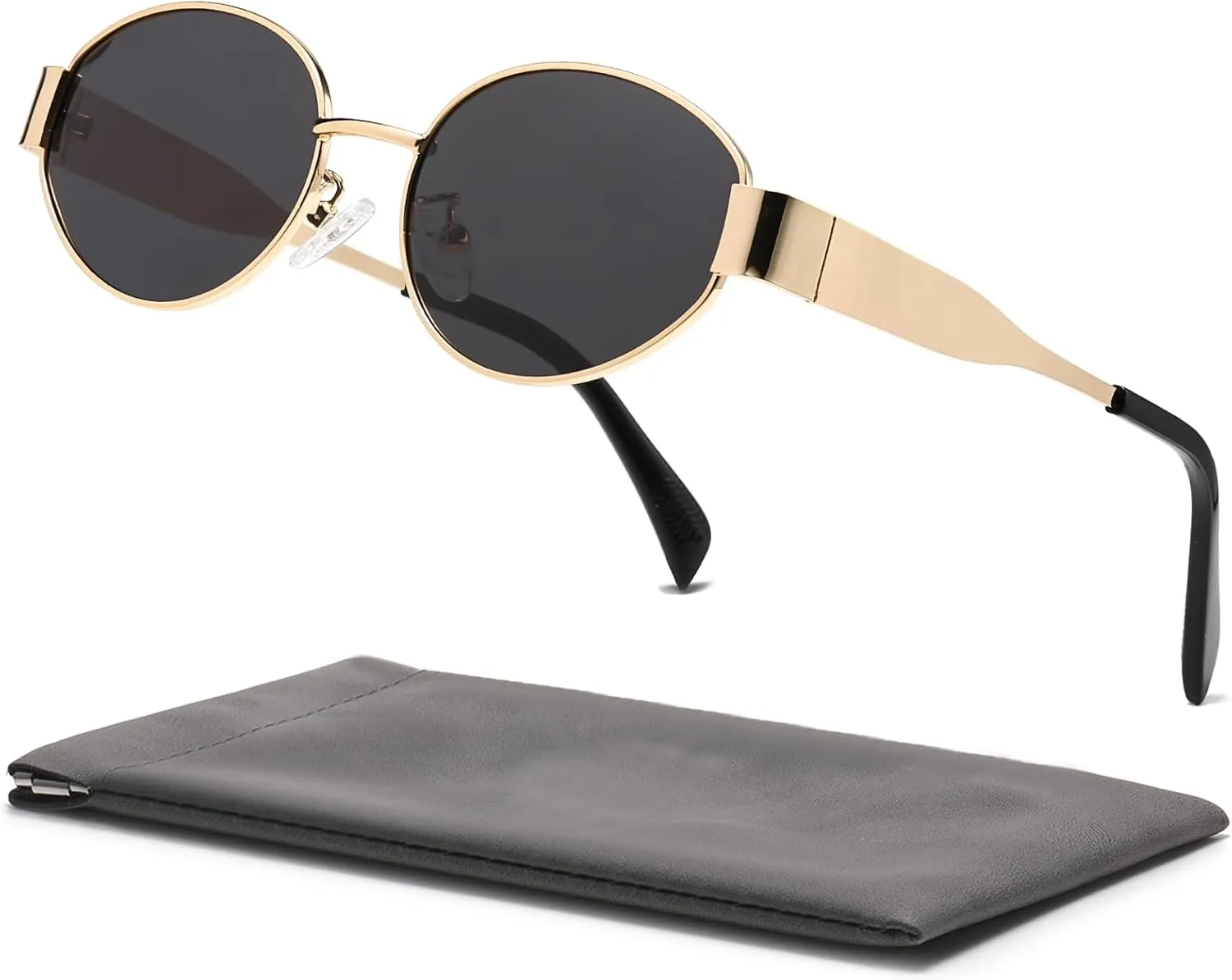 Retro Oval Sunglasses for Women Men Trendy Sun Glasses Classic Shades UV400 Protection