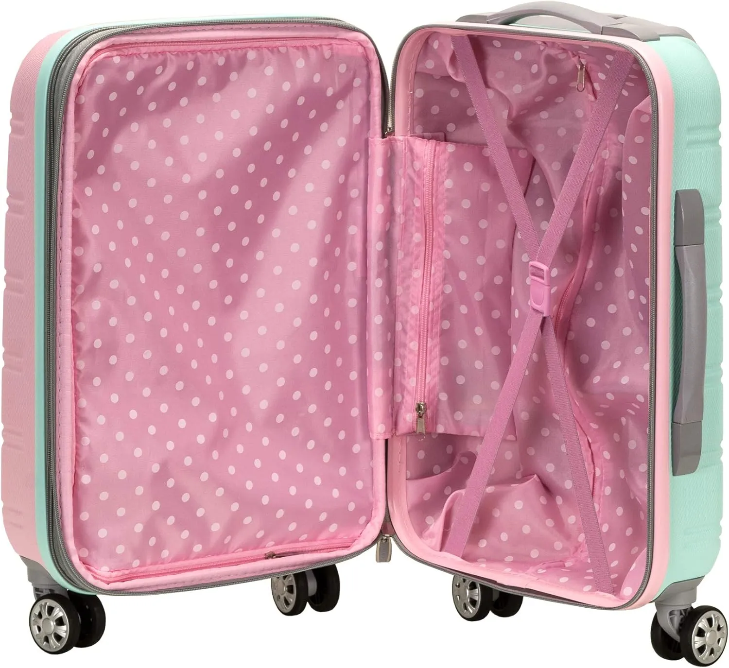 Rockland Melbourne Hardside Expandable Spinner Wheel Luggage, Mint, Carry-On 20-Inch