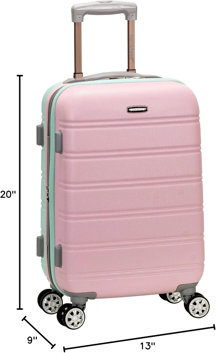Rockland Melbourne Hardside Expandable Spinner Wheel Luggage, Mint, Carry-On 20-Inch