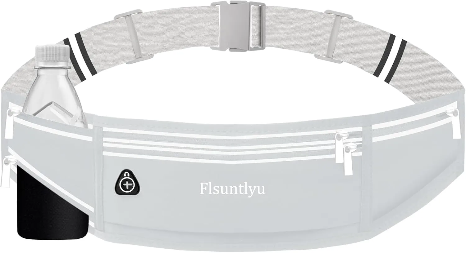 Running Belts for Women & Men - Ultimate Running Fanny Pack, perfect for hydration, phone storage, & carrying essentials during running, cycling, & hiking (Grey)